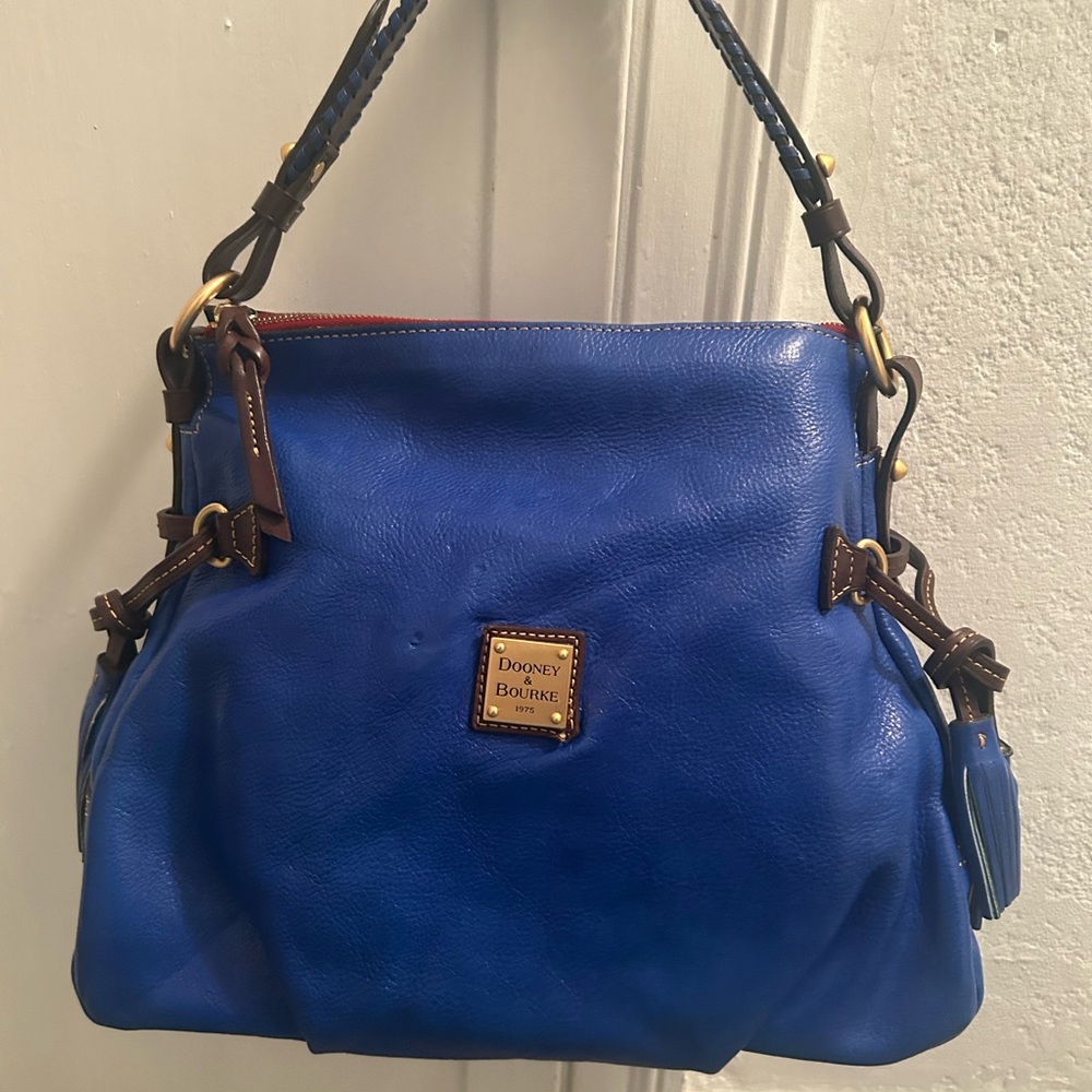 Dooney & Bourke Royal Blue Leather Hobo Bag